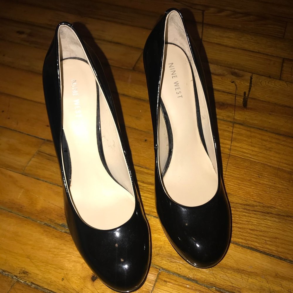 Leather Black Pumps 7.5